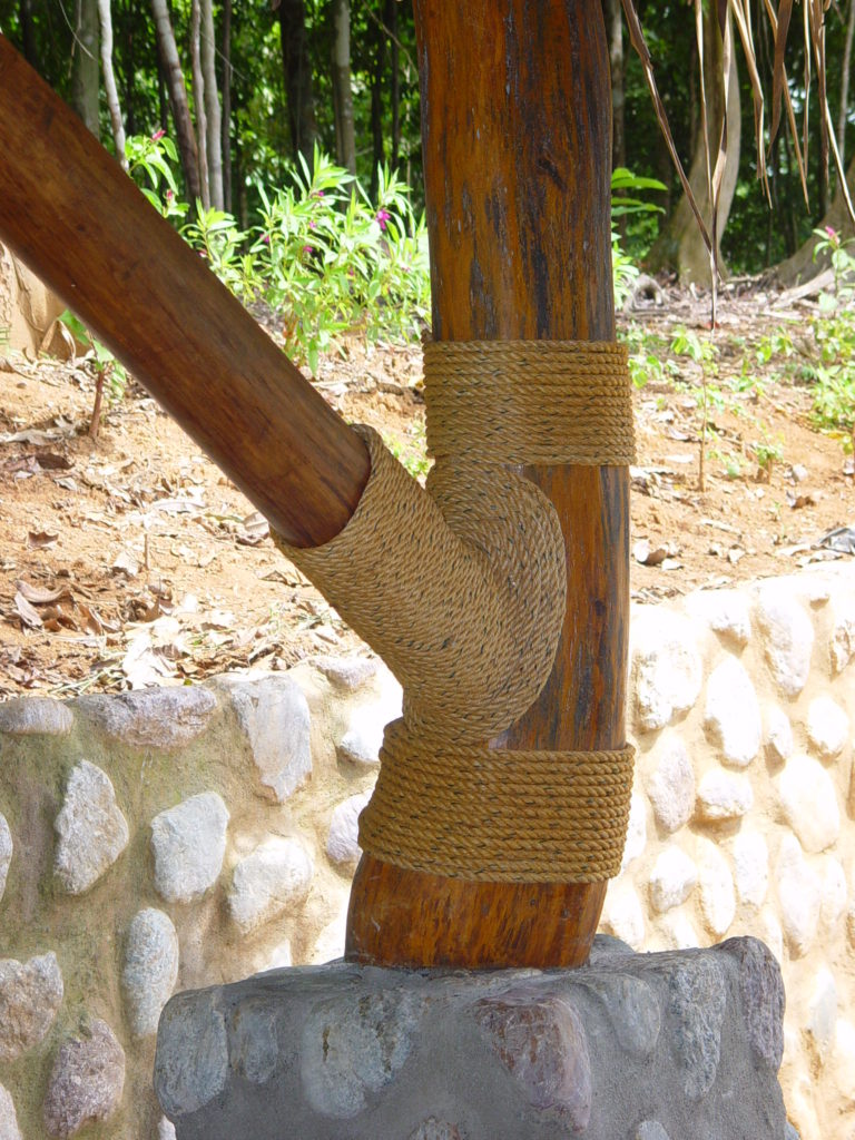Ethnical Wooden structure assembled using Natural components for the biggest Rancho of the Osa Peninsula