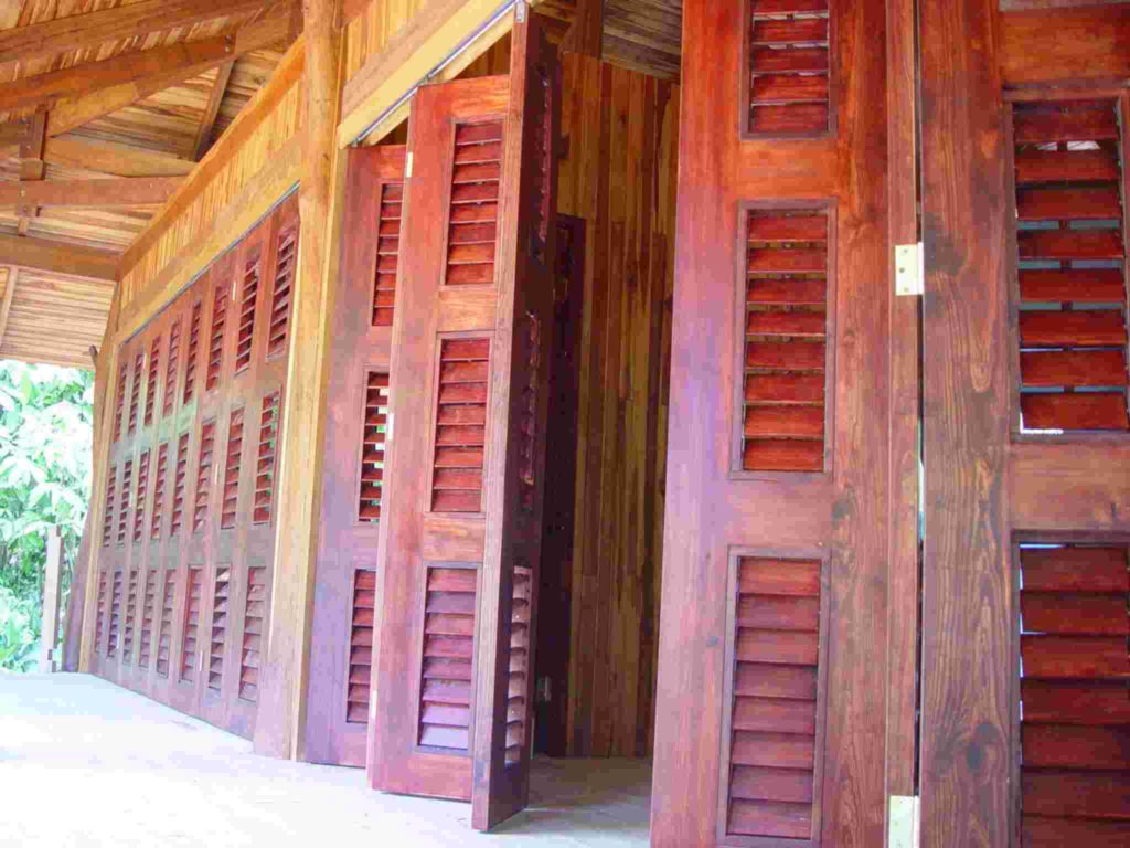 Sliding Folding Doors with Moveables Lovers Made by Rarewood General Contractor in Puerto Jimenez Osa Peninsula