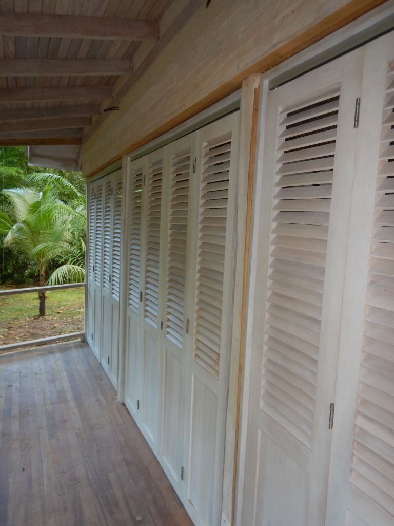 Folding Sliding Doors of a totally restored Lodge in the Forest of the Osa Peninsula