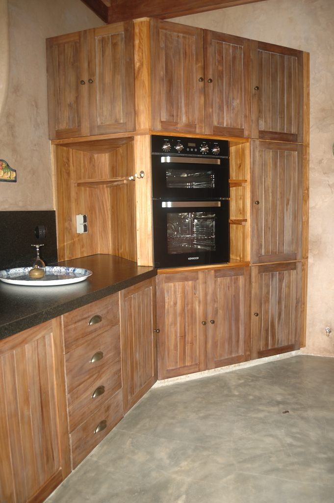 Fine Tropical Wood Kitchen Furniture a House/Lodge in the Hills of the Osa Peninsula, by Rarewood General Contractor in Puerto Jimenez