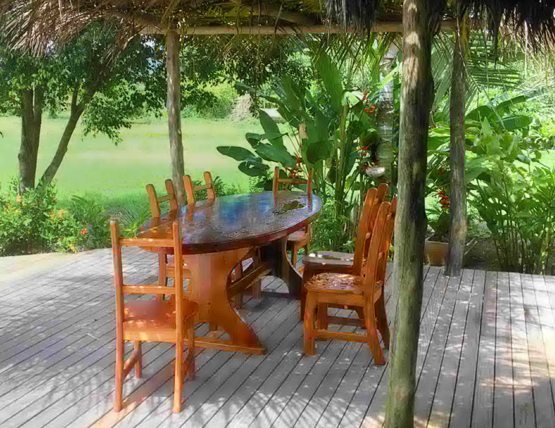 Fine Outdoor Table and Chair set made by Rarewood General Contractor in Puerto Jimenez Osa Peninsula